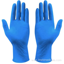 High Quality Medical Food Service Industrial Factory Beauty Care Powder Free Safety Blue Nitrile Hand Gloves Disposable